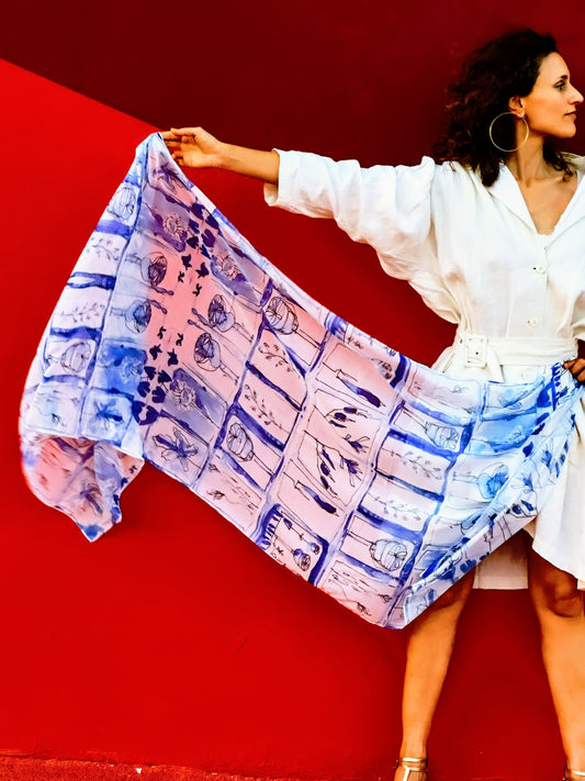 Blue Catherine Scarf