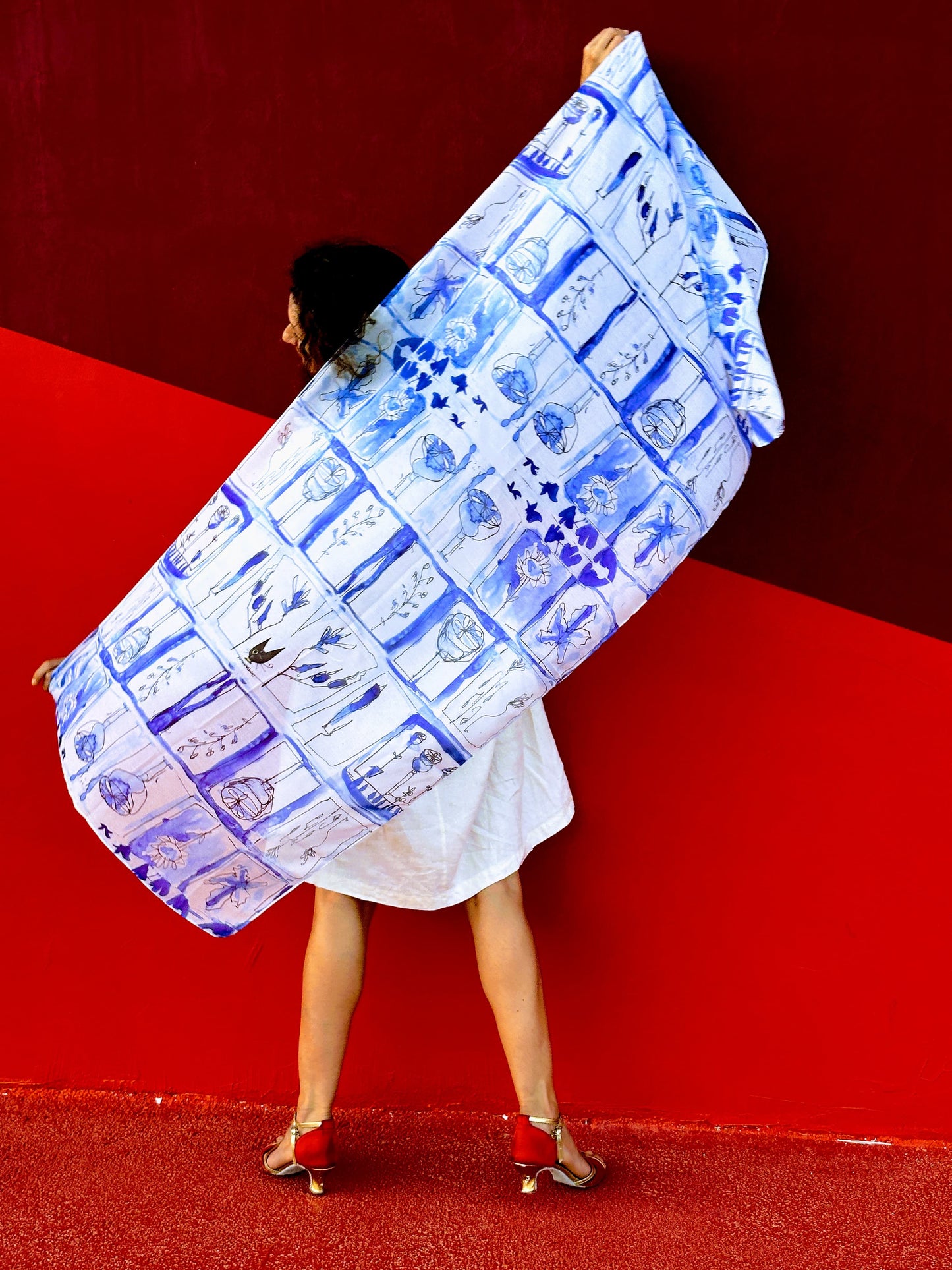 Blue Catherine Scarf