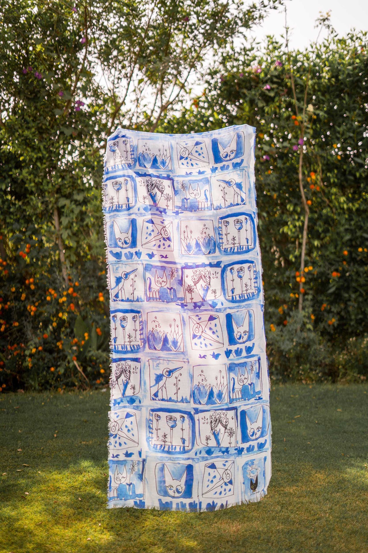 Frieda Blue Scarf